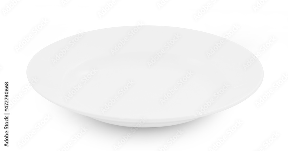empty plate isolated on white background empty plate isolated on white background
