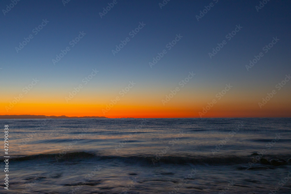 beautiful sunrise in the morning on the Mediterranean sea