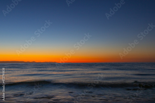 beautiful sunrise in the morning on the Mediterranean sea