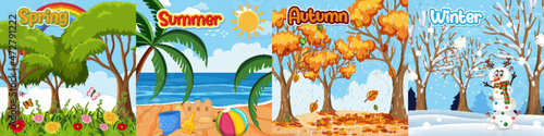 Different four seasons posters