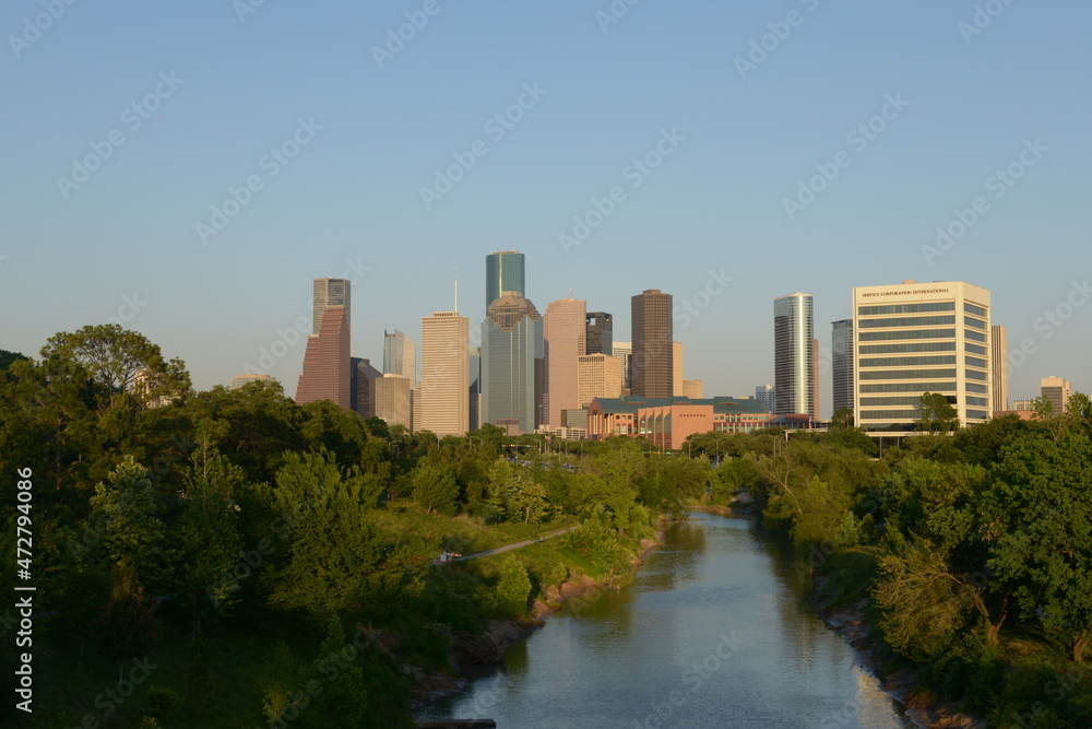 Houston, Texas, USA. Downtown city skyline. 