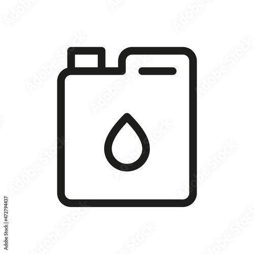 Acrylic primer isolated icon, concrete admixtures linear icon, canister of wall floor primer vector icon with editable stroke