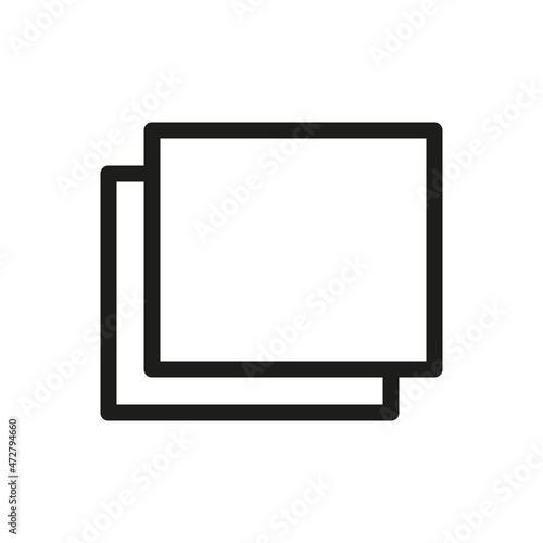 Gypsum fiber sheet isolated icon, cement board linear icon, gypsum plasterboard vector icon with editable stroke
