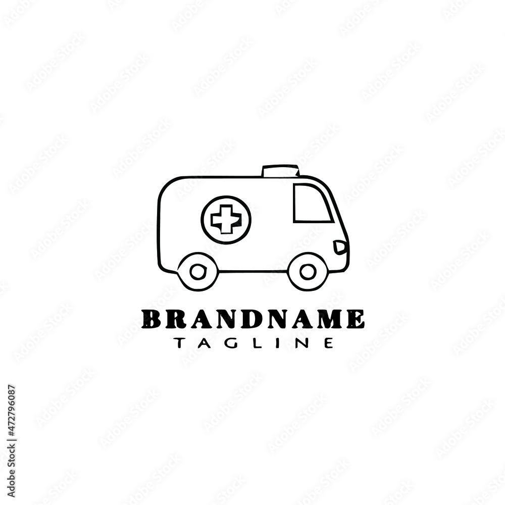 ambulance logo cartoon icon design template isolated vector illustration ambulance logo cartoon icon design template isolated vector illustration