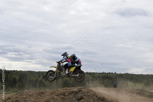 motocross rider on a motorcycle