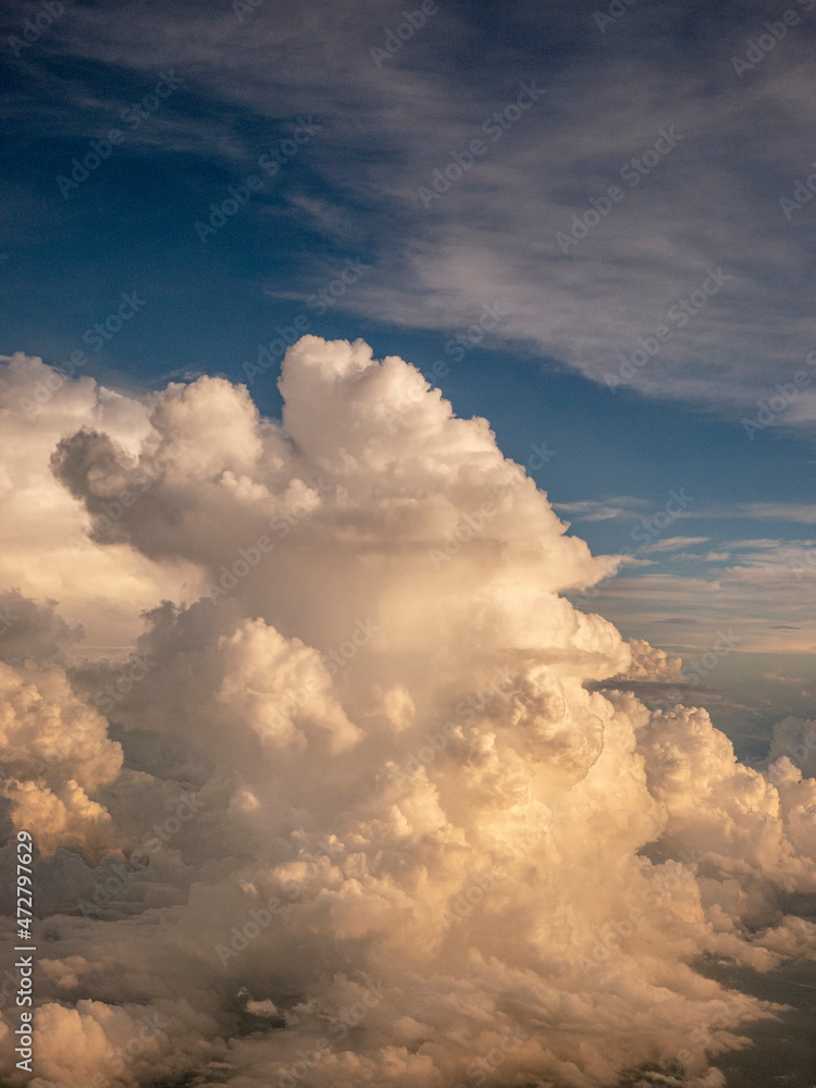 Clouds at the edge of Florida and the Gulf of Mexico, sunset