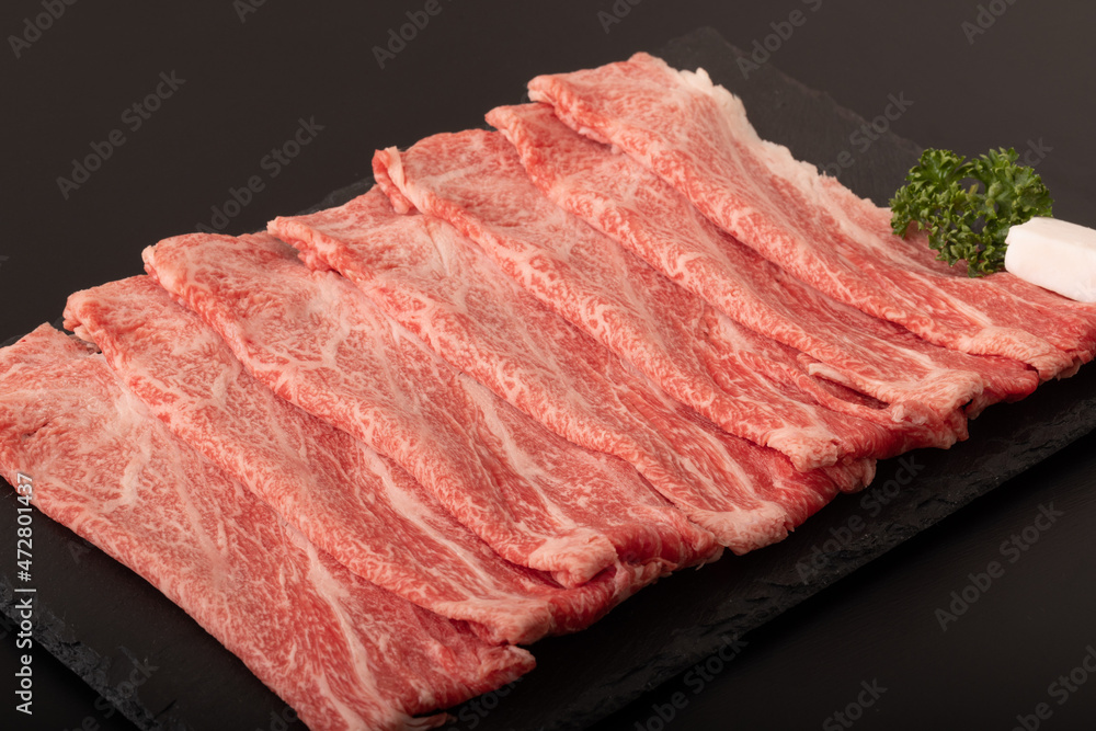 すき焼き肉　(国産黒毛和牛)