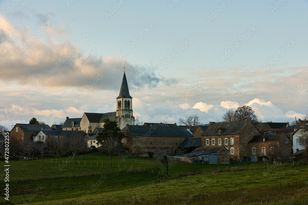 Fototapeta premium Town of Centrès in Aveyron France