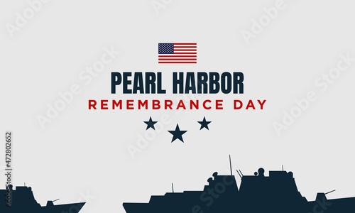 Pearl Harbor Remembrance Day Background Design.