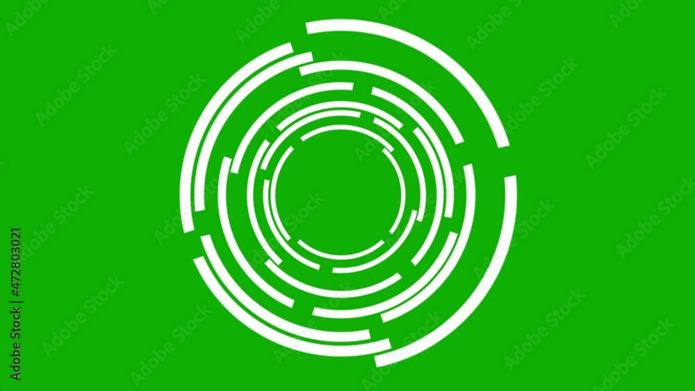 Circling digital arcs motion graphics with green screen background Circling digital arcs motion graphics with green screen background