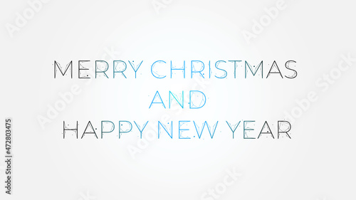 Merry Christmas and New Year, vector polygonal Christmas background or digital banner.