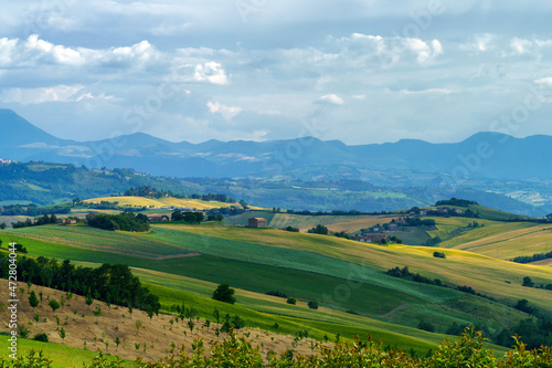 Rural landscape near Ostra Vetere and Cingoli, Marche, Italy