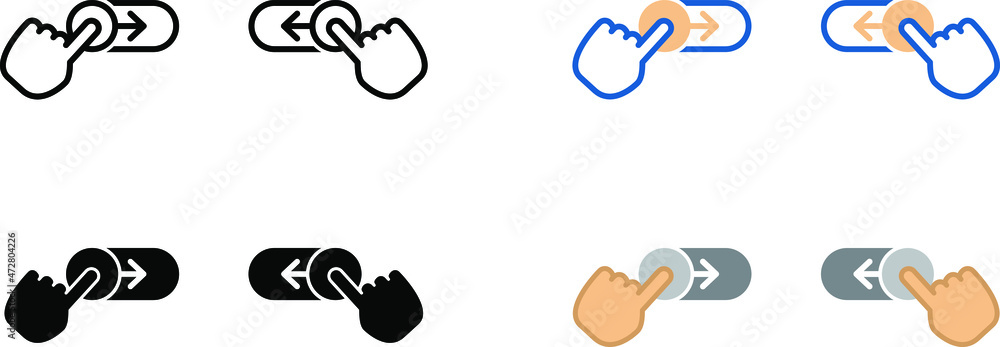 Fototapeta premium On, off toggle slider icon