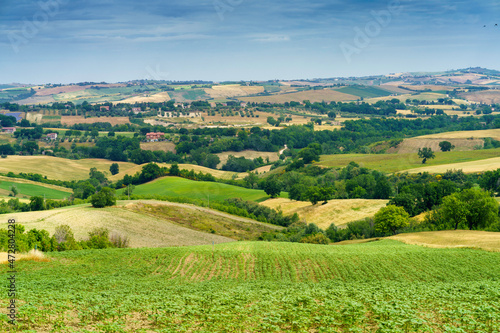 Rural landscape near Cingoli and Appignano  Marche  Italy