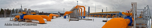 Panorama of the Compressor gas station.