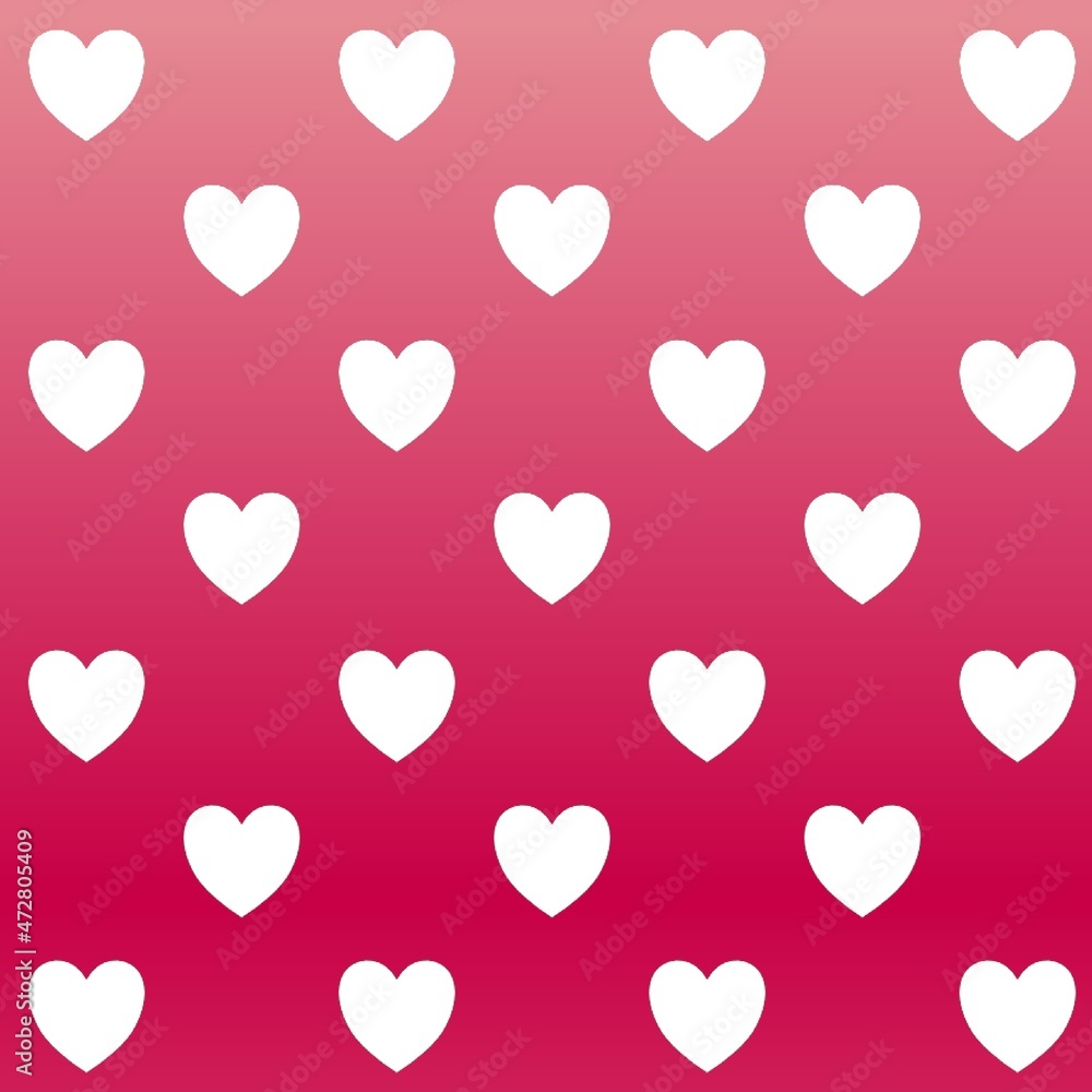 Repeating patterns with hearts. Raster illustration. Background for posters, postcards, banners, covers, albums, mobile screensavers, scrapbooking, advertising, blogs. Festive patterns with hearts.