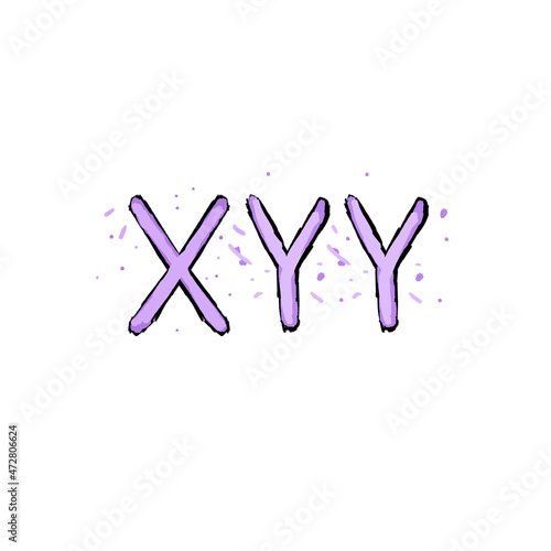 light purple xyy karyotype (colored)	