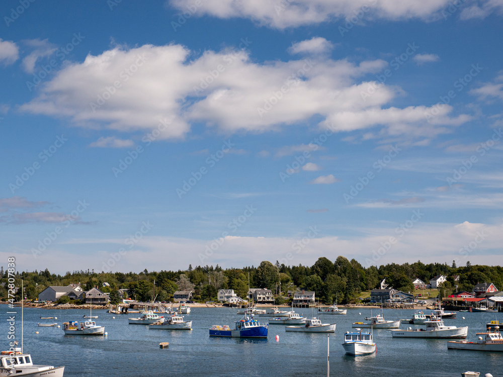 Lobster and fishing boats, Bass Harbor, Maine