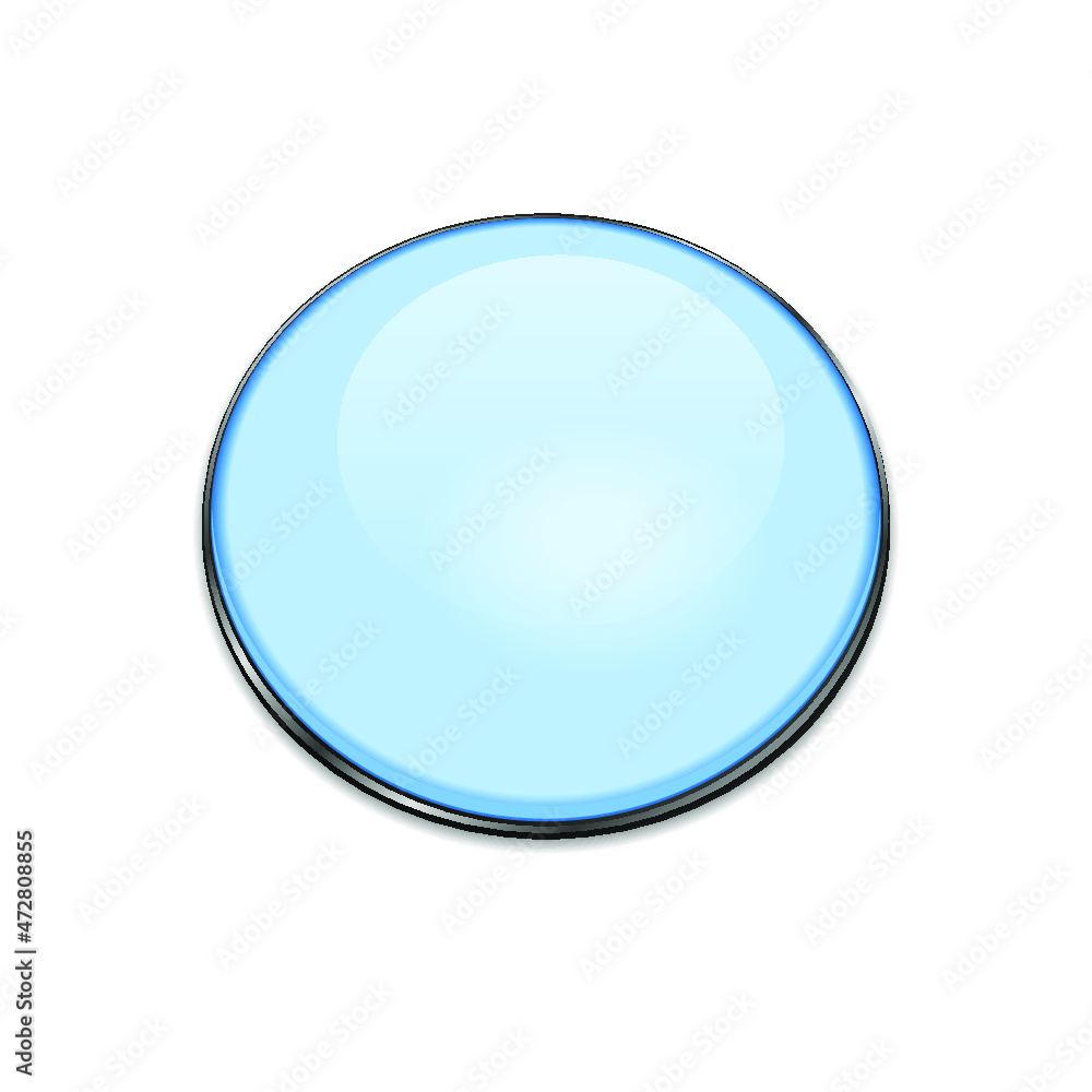 Blue button isolated on a white background Blue button isolated on a white background