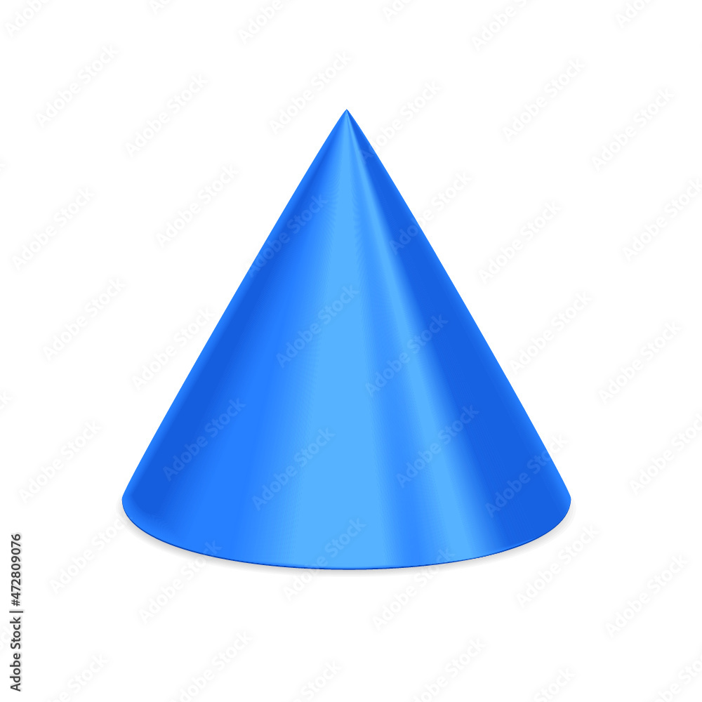Blue 3d cone isolated on a white background Blue 3d cone isolated on a white background