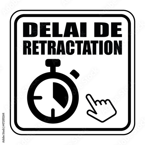 Logo délai de rétractation.