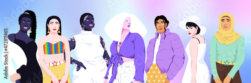 Diverse group of people standing together