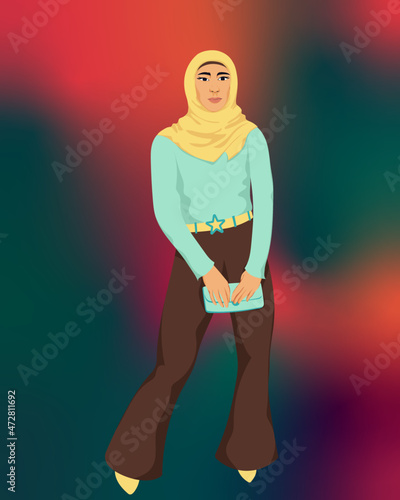 Trendy woman wearing hijab