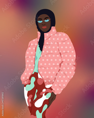 Young fashionable woman in hijab