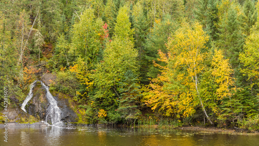 USA, Minnesota. Waterfall in the woods of Voyageurs National Park. USA, Minnesota. Waterfall in the woods of Voyageurs National Park.