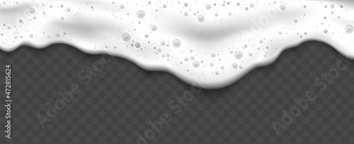 foam background soap bubble vector. laundry texture. powder cream. 3d realistic illustration