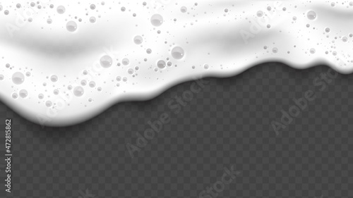 foam background soap bath vector. soapy detergent. liquid wet. 3d realistic illustration