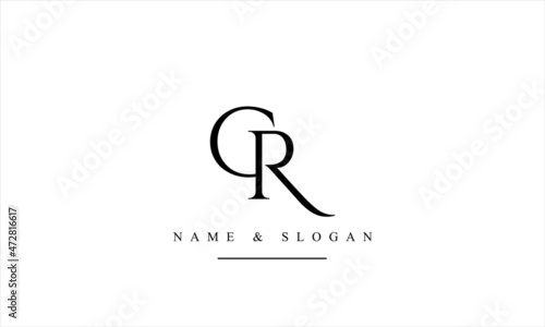 RC, CR, R, C abstract letters logo monogram