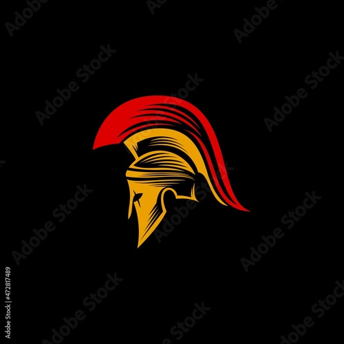 helmet spartan logo suitable for financial service business