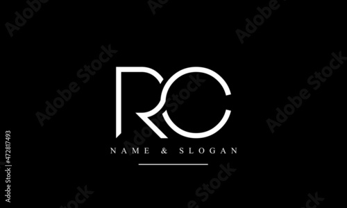 RC, CR, R, C abstract letters logo monogram