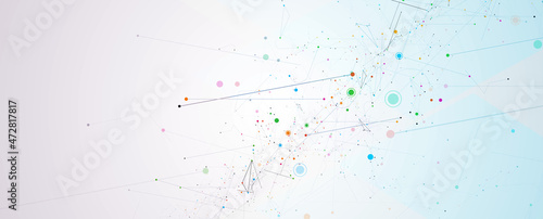 Neural network concept. Connected cells with links. High technology process. Abstract background