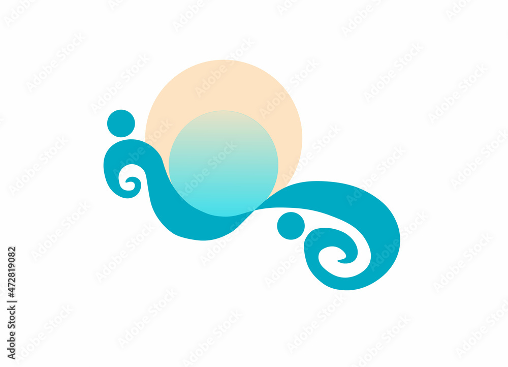 Logo of entertainment in the water, pool. Logo of entertainment in the water, pool.