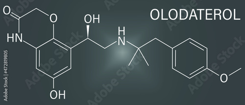 Olodaterol COPD drug molecule (ultra-LABA class). Skeletal formula.	

