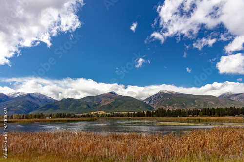 Wetlands at the Lee Metcalf National Wildlife Refuge near Stevensville, Montana, USA