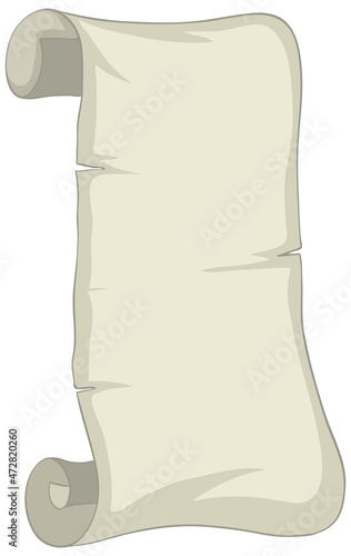 Blank scroll old paper isolated