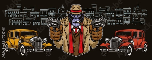 Mafia colorful concept