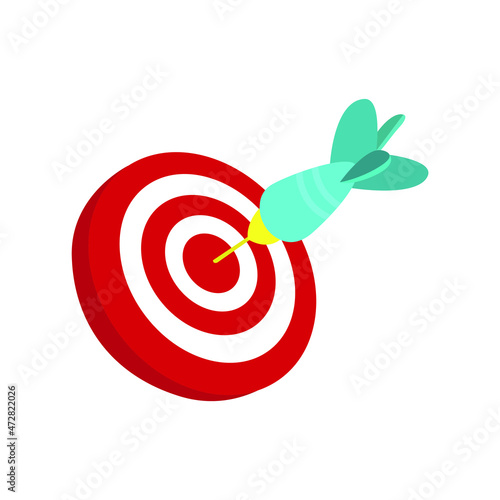 Bullseye dart board Darts emoji vector illustration