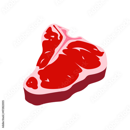 Meat raw steak vector emoji