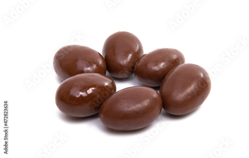 chocolate covered nut isolated