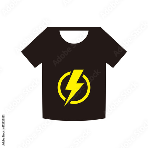 T-shirt with logo lightning design 