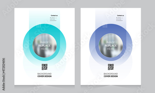 Cover design for annual report and business catalog, magazine, flyer or booklet. Brochure template layout. A4 cover vector EPS-10