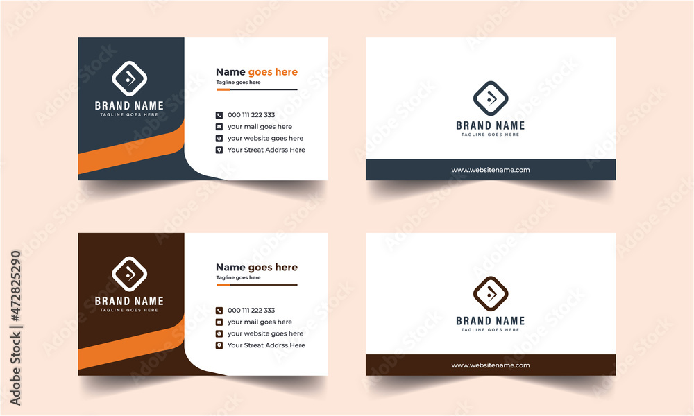 Professional business card design template Professional business card design template