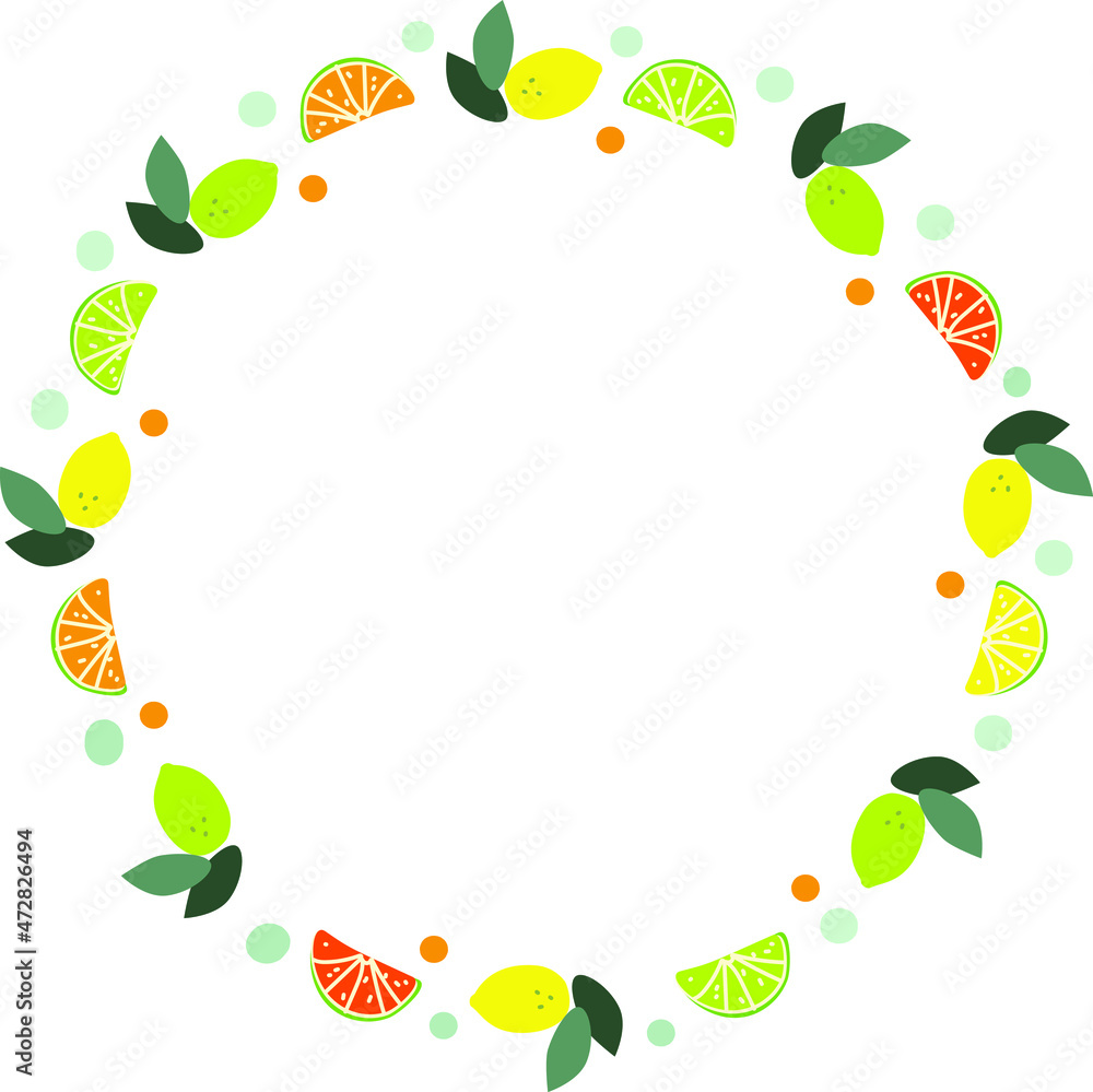 frame with fruits frame with fruits