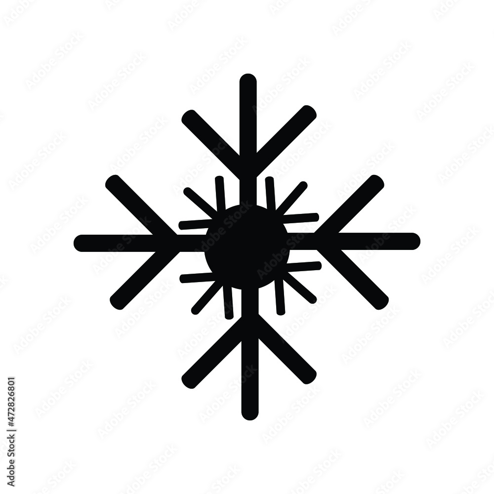 snowflake winter set silhouette on white background snowflake winter set silhouette on white background