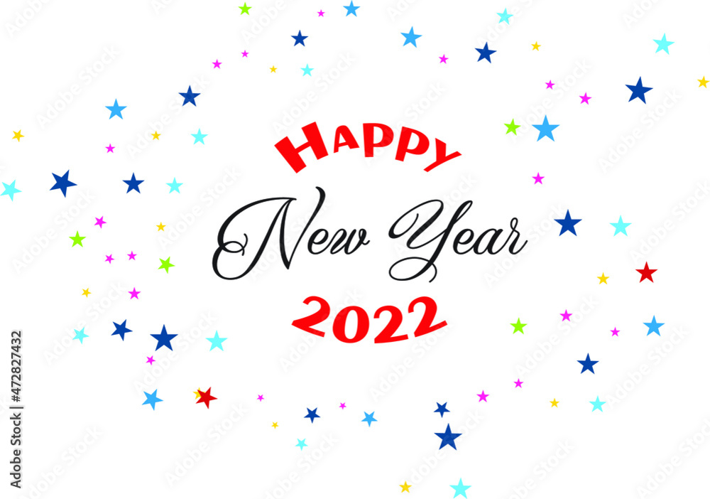 Happy new year greeting card design. Happy new year greeting card design.