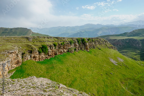 Picturesque green valley and mountains in Dagestan © Pavel